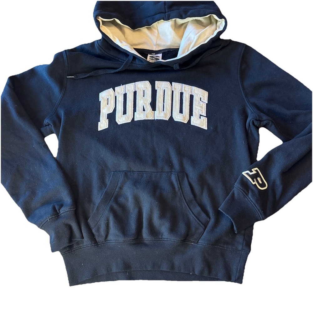 Stadium Athletics Purdue Boilermakers Unisex S Black‎ Tan Pullover Sweatshirt